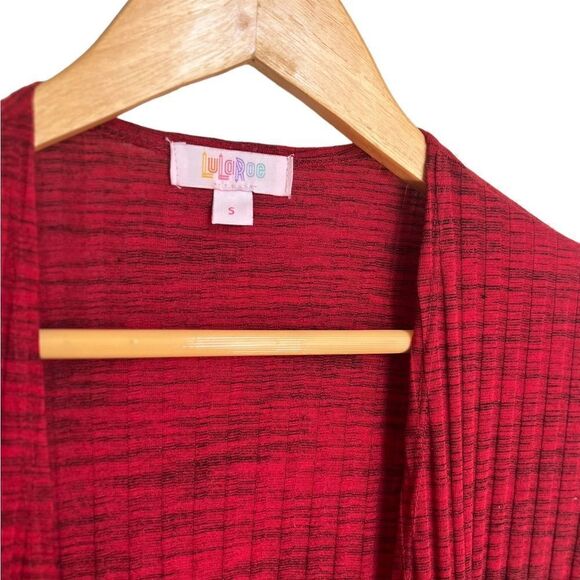 LuLaRoe Sarah Cardigan Duster Red Size Small - Picture 3 of 5